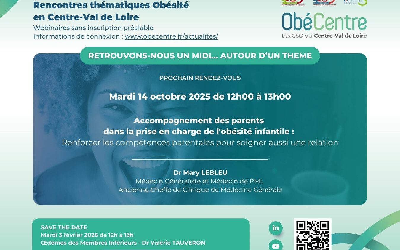 Webinaire 14.10.25 – Accompagnement des parents dans la prise en charge de l’obésité infantile